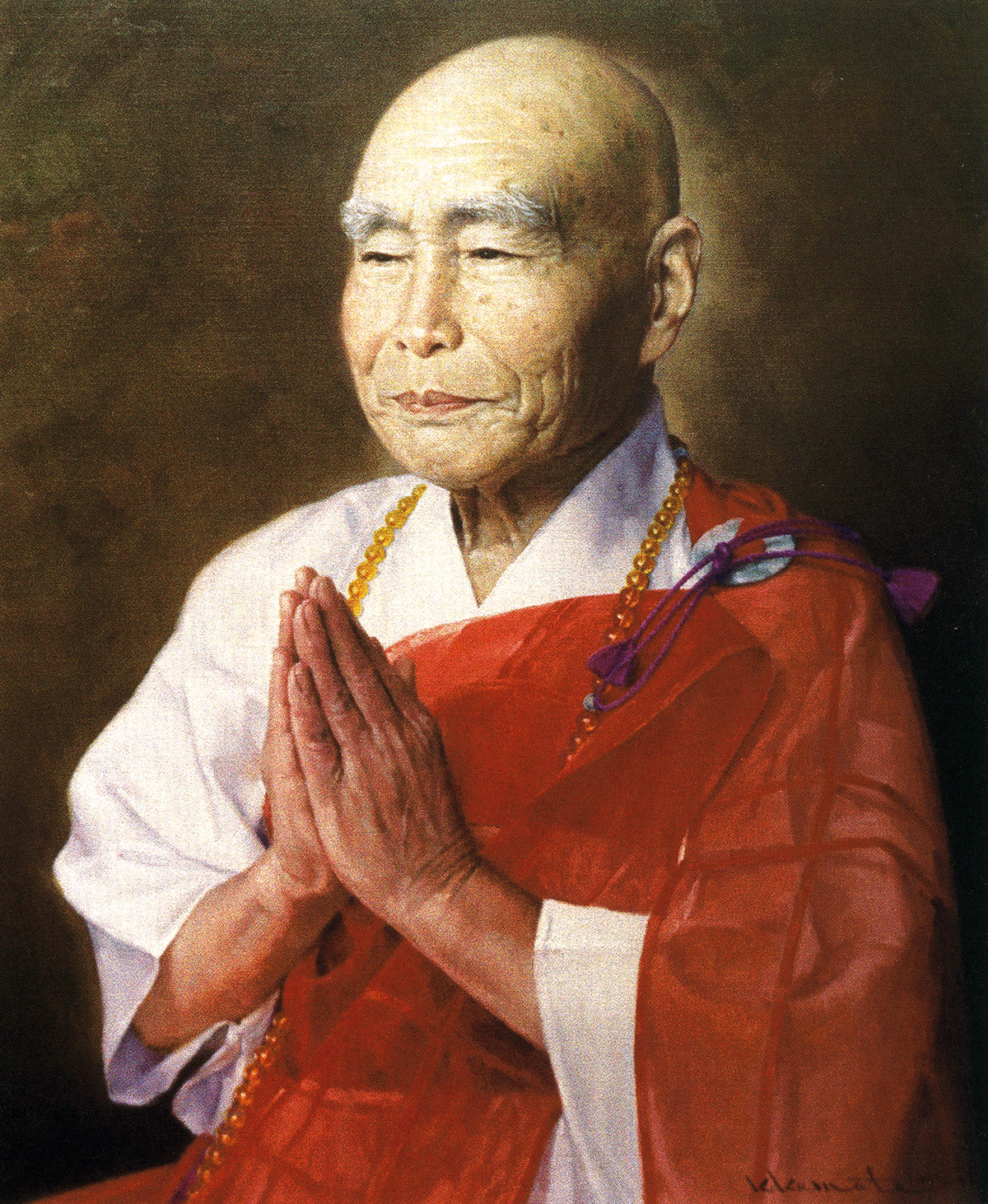 藤井日達上人の像｜肖像画作品集｜日本肖像