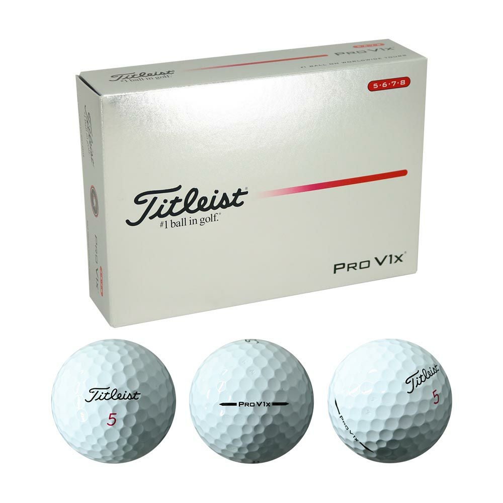 タイトリスト Titleist Pro V1x ボール (ハイナンバー) ホワイト 1