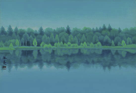 東山魁夷 緑の朝002 - 野村美術