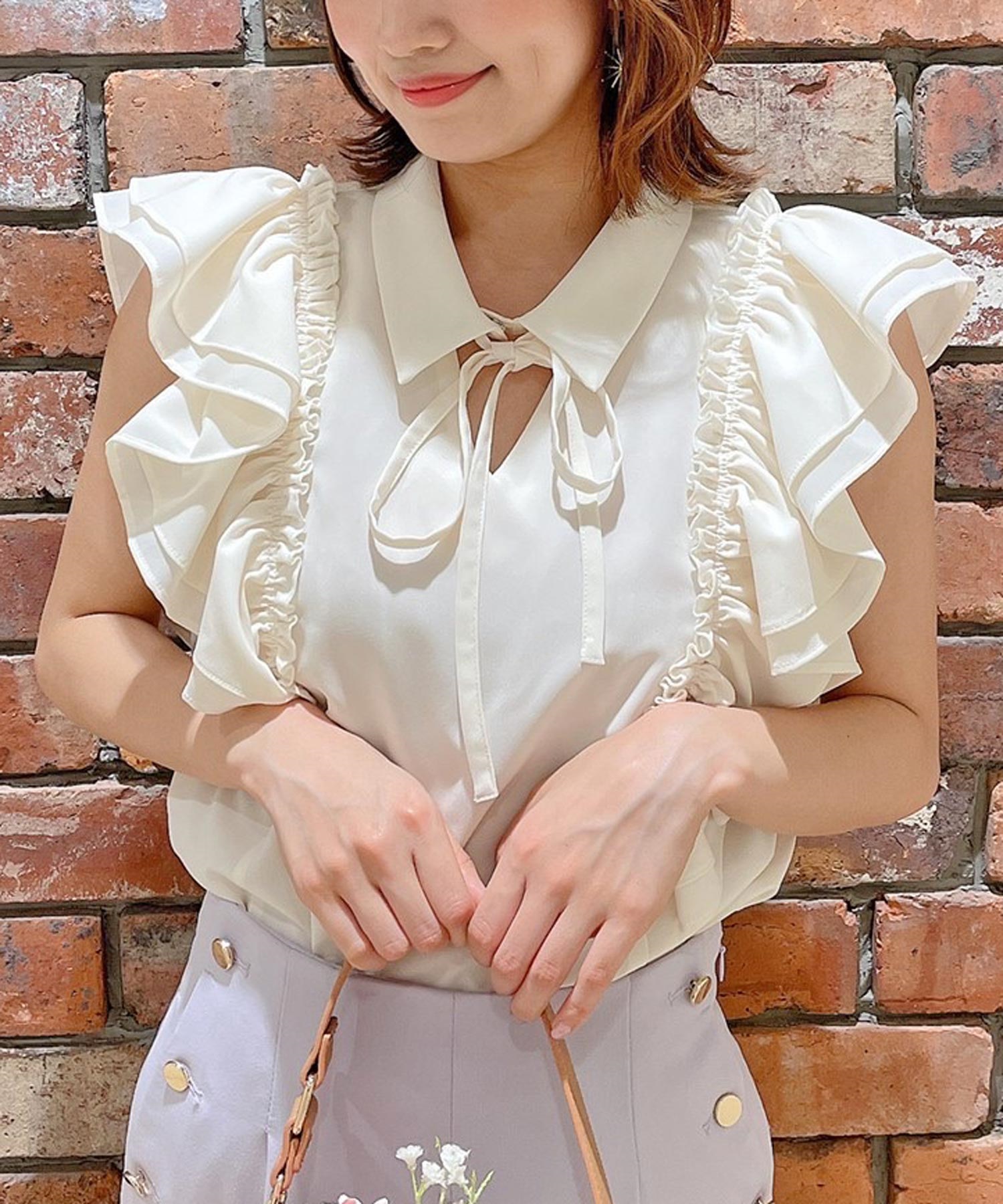 ダブルフリルシャツブラウス | シャツ・ブラウス | NOELA OFFICIAL WEB