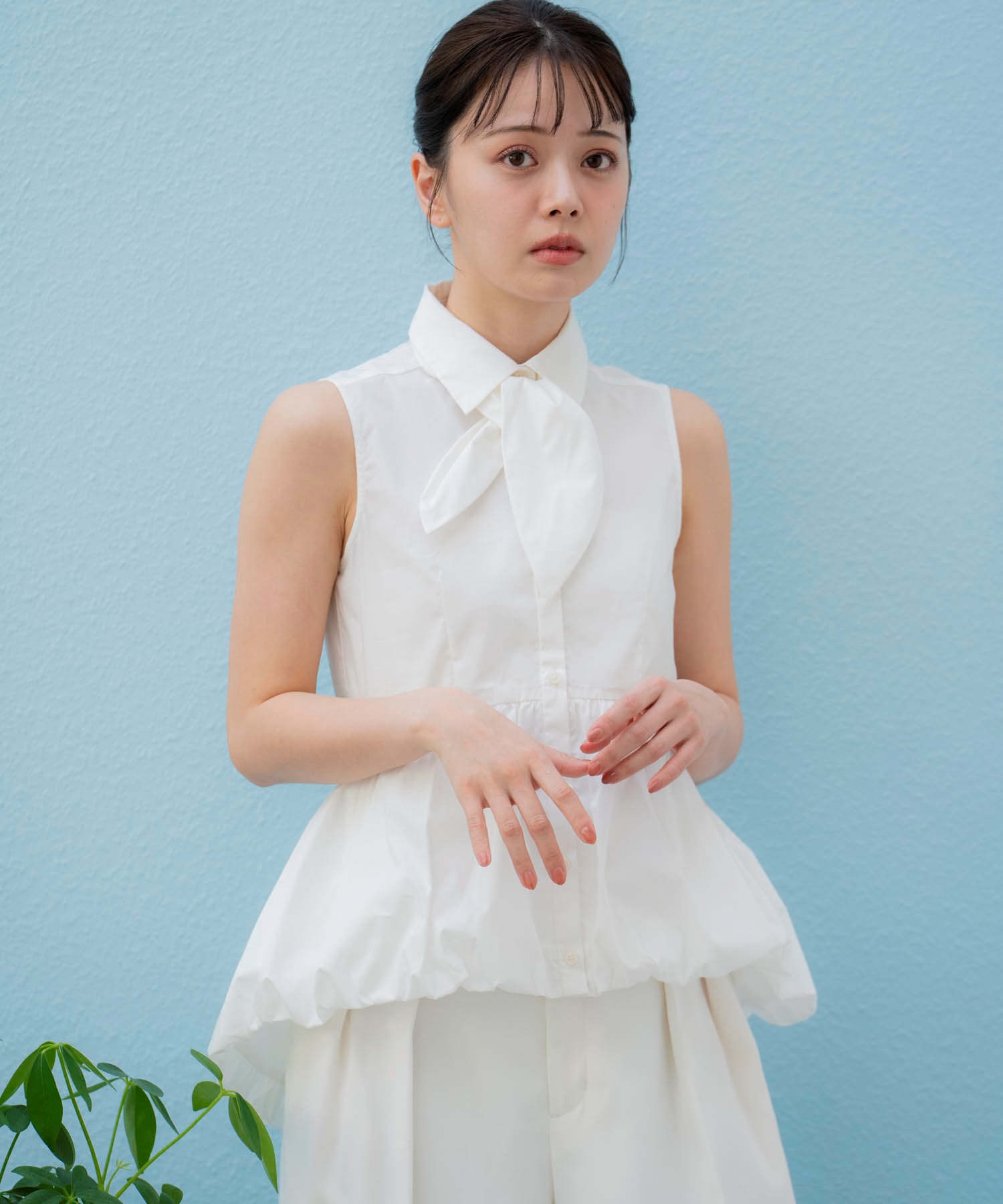 タイプライタータイ付きブラウス | シャツ・ブラウス | NOELA OFFICIAL