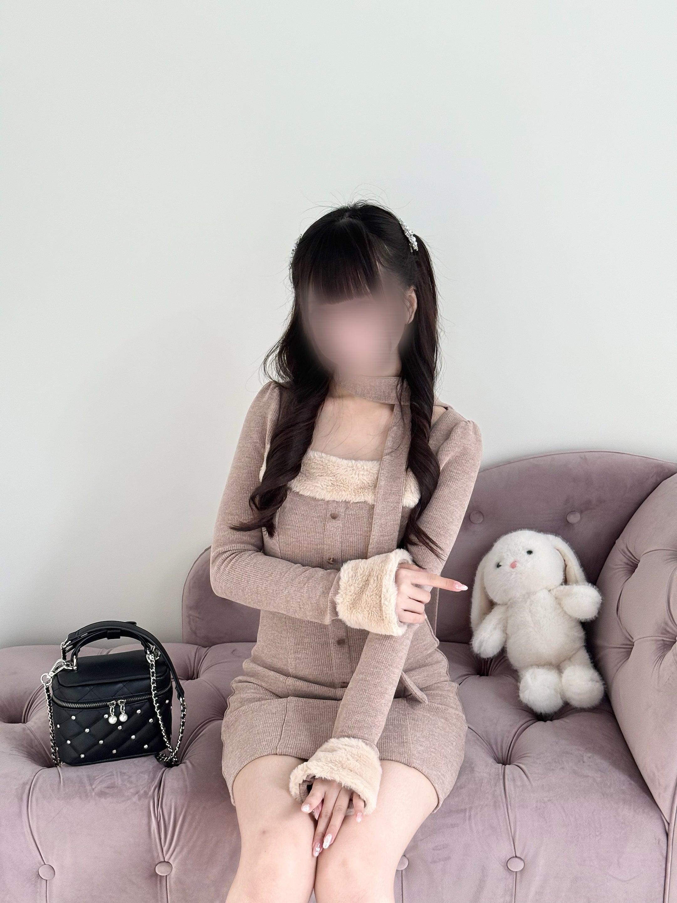 BunnyLis:リボンオフショルダーニットトップス – NoGenki