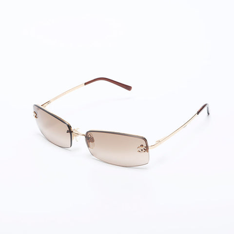 シャネル CHANEL ココマーク リムレス フレームレス ラインストーン