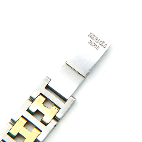 エルメス HERMES クリッパー コンビ クォーツ 腕時計 シルバー