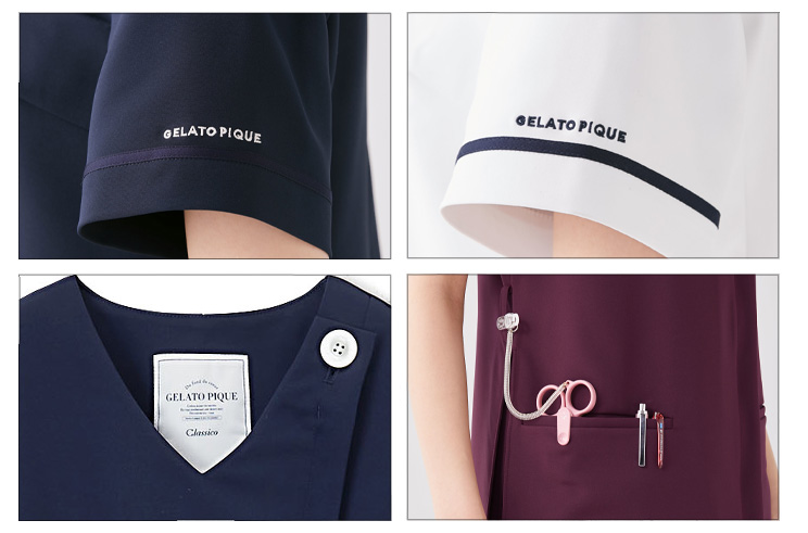 660 ジェラート ピケ & クラシコ プリーツスクラブトップス【工業洗濯