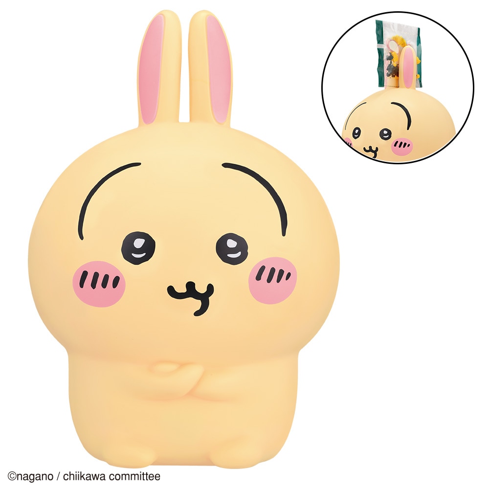 D賞「挟んでおくよ☆うさぎフィギュア」とその使用イメージ。 [画像