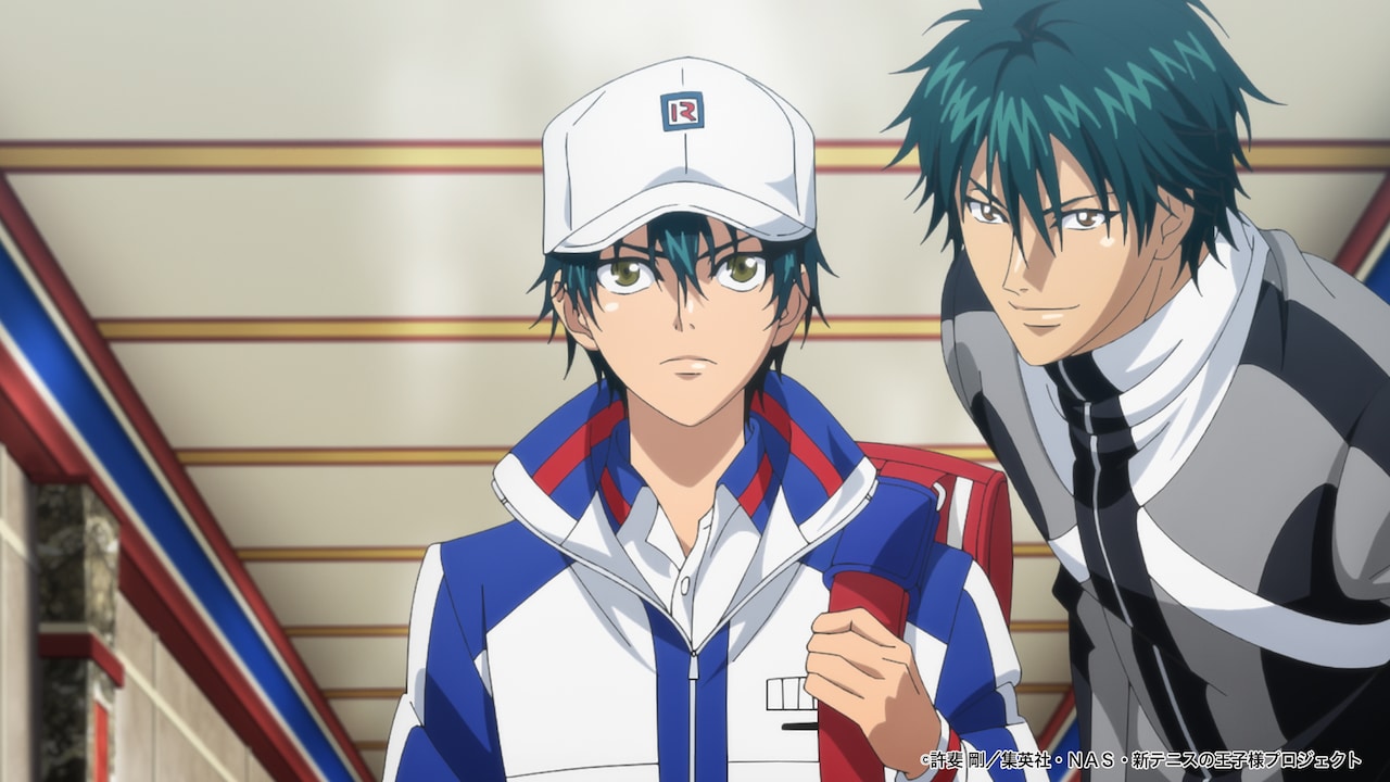 新テニスの王子様」第1話、越前リョーマが対戦相手を退けアメリカ代表