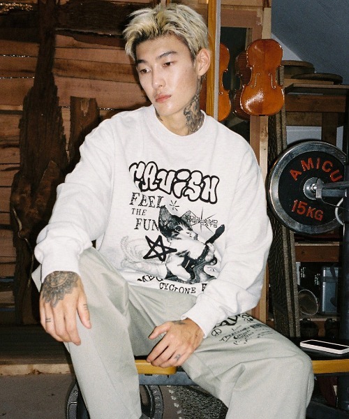 A'GEM/9 × .kom『CAVISH/カビシ』MEGA CYCLONE SWEATSHIRT/サイクロン