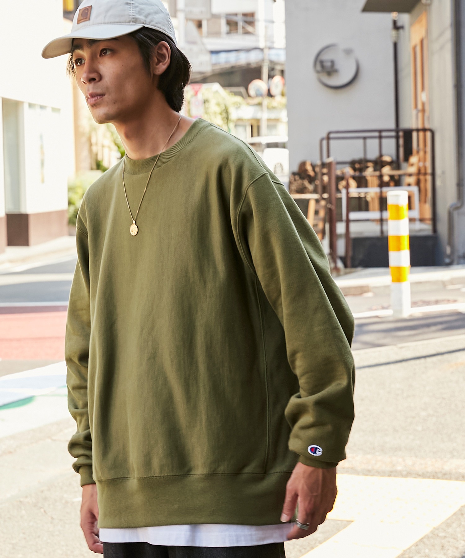HEXICO×CHAMPION REVERSE WEAVE リメイク スウェット