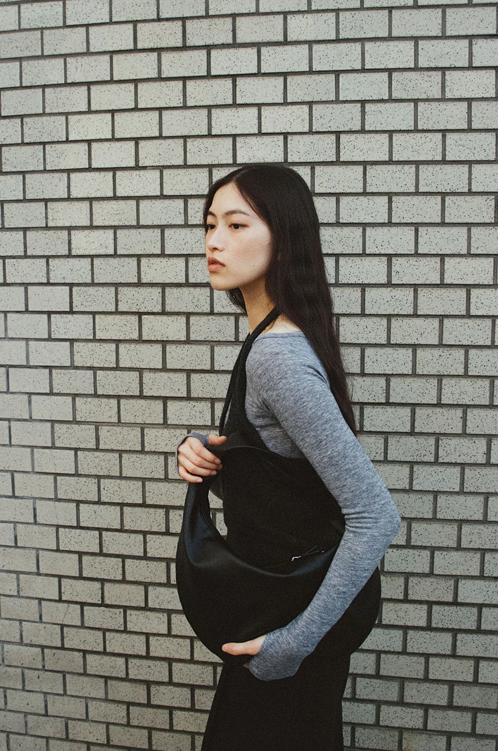 waning moon leather bag | OHOTORO