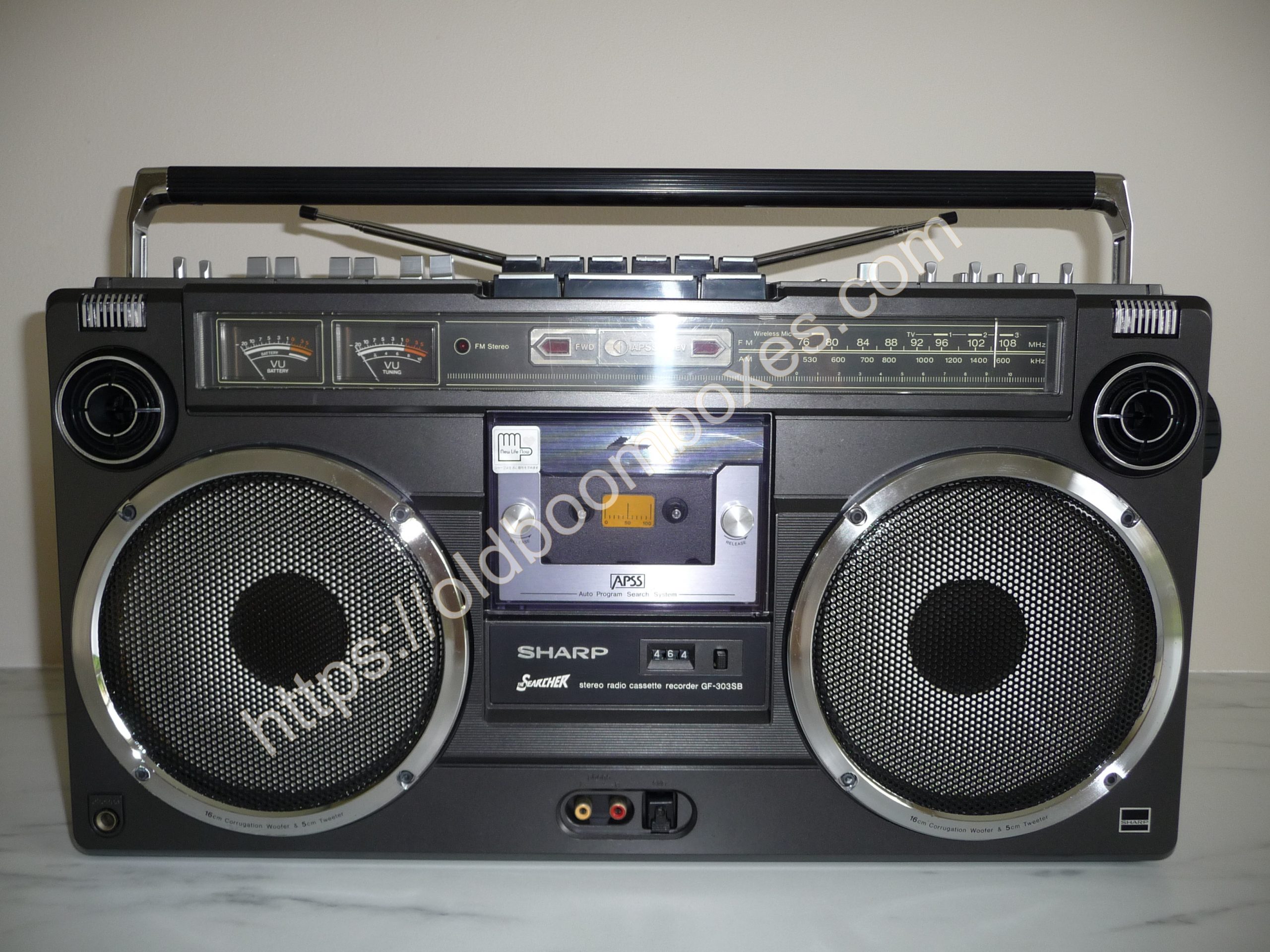 SHARP GF-303SB Stereo Radio Cassette Recorder - Old Boomboxes