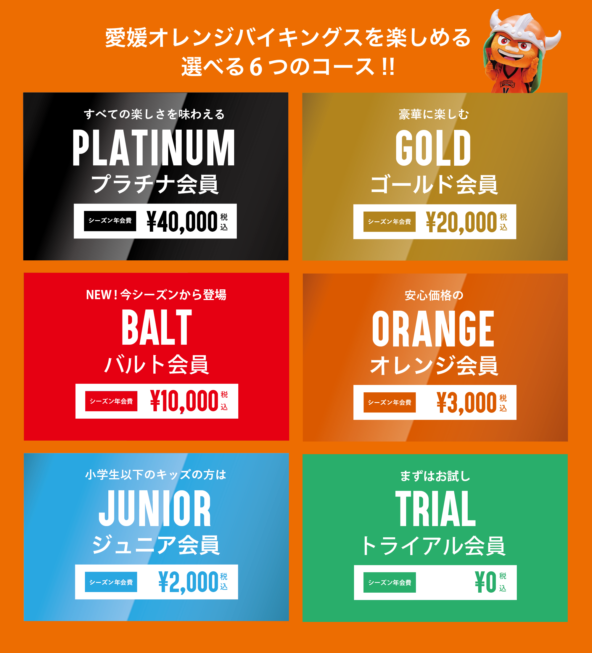 2023-24シーズン 愛媛オレンジバイキングス ブースタークラブ