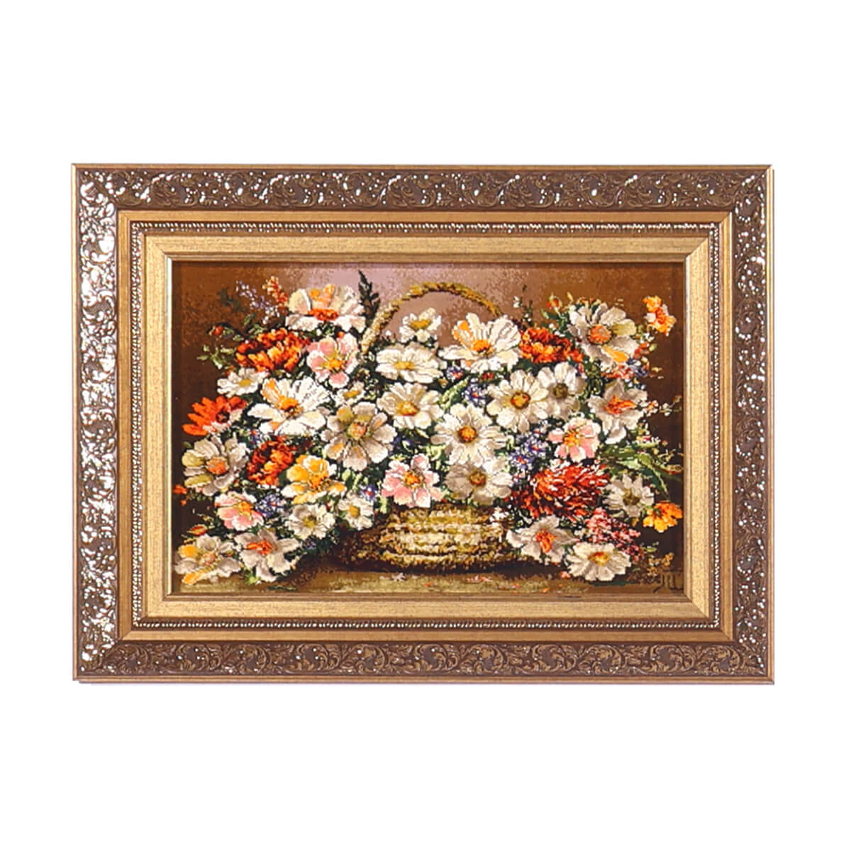 ペルシャ絨毯 タブリーズ産 絵画絨毯 78×58cm（FP-70261） – ギャッベ