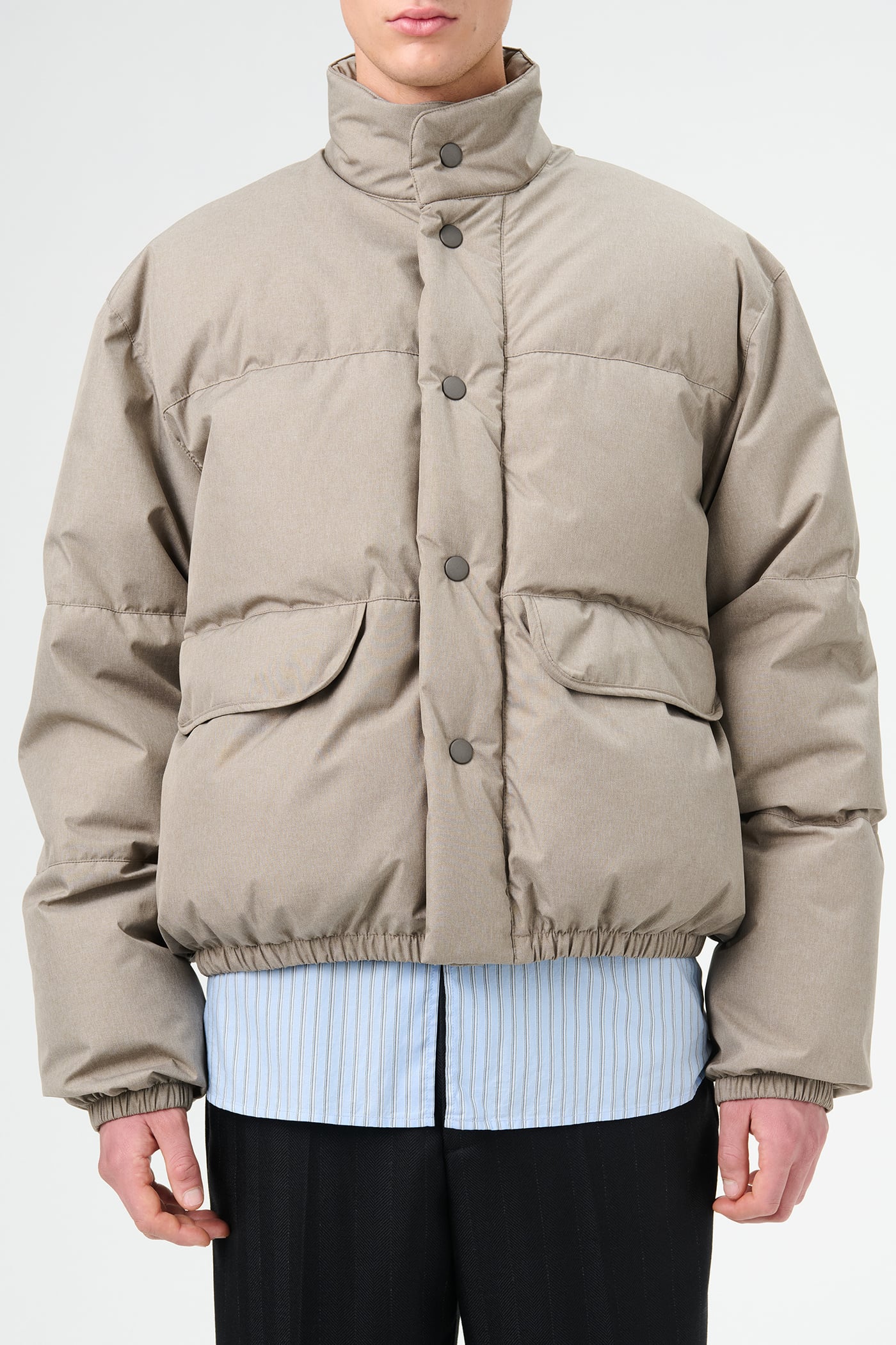 Our Legacy - Inhale Puffa Doubleganger Beige Mel Nylon