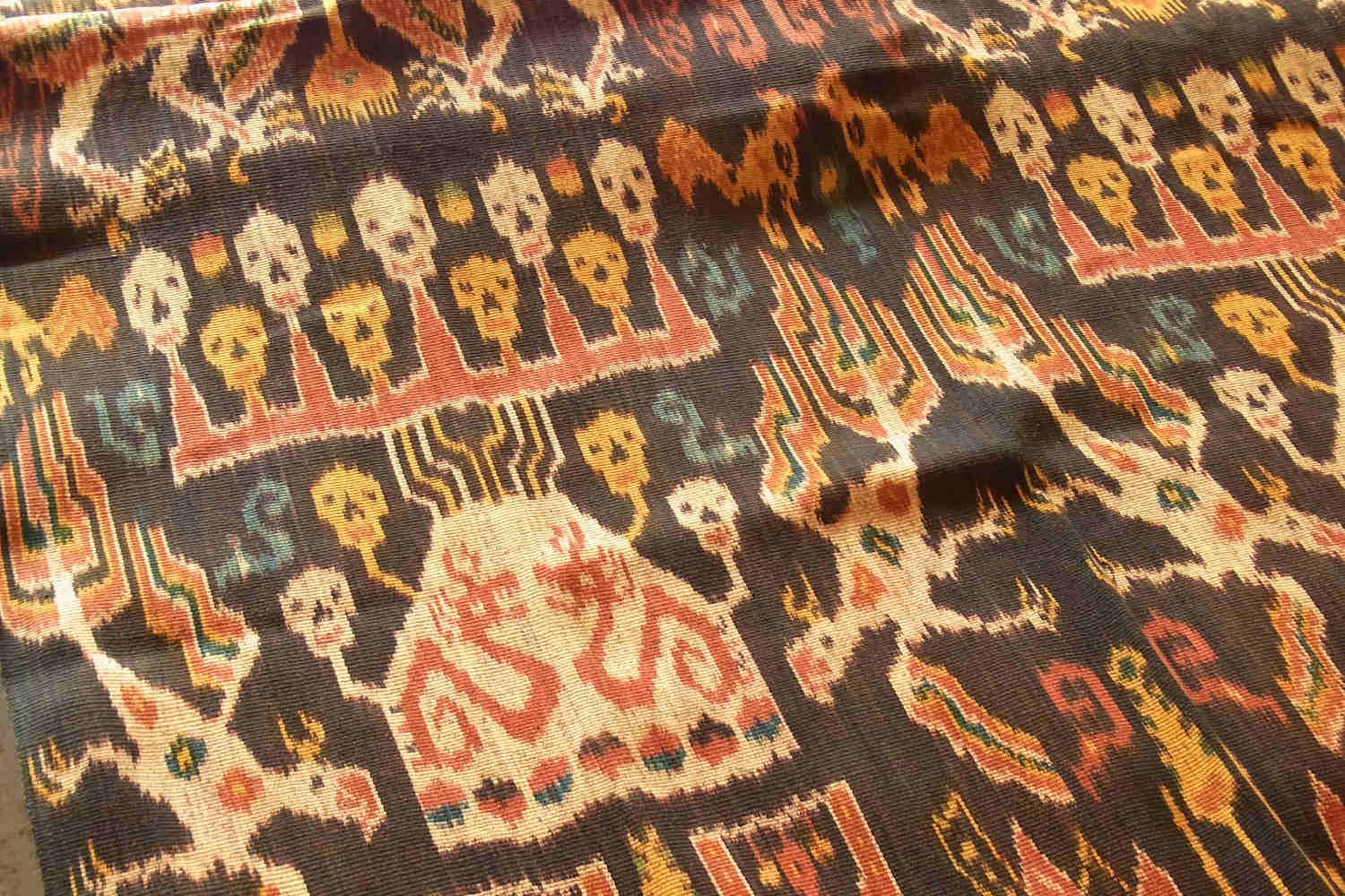 スンバ島イカット（ヒンギー）No.T-ISI-052|首架文・鳥・マムリが