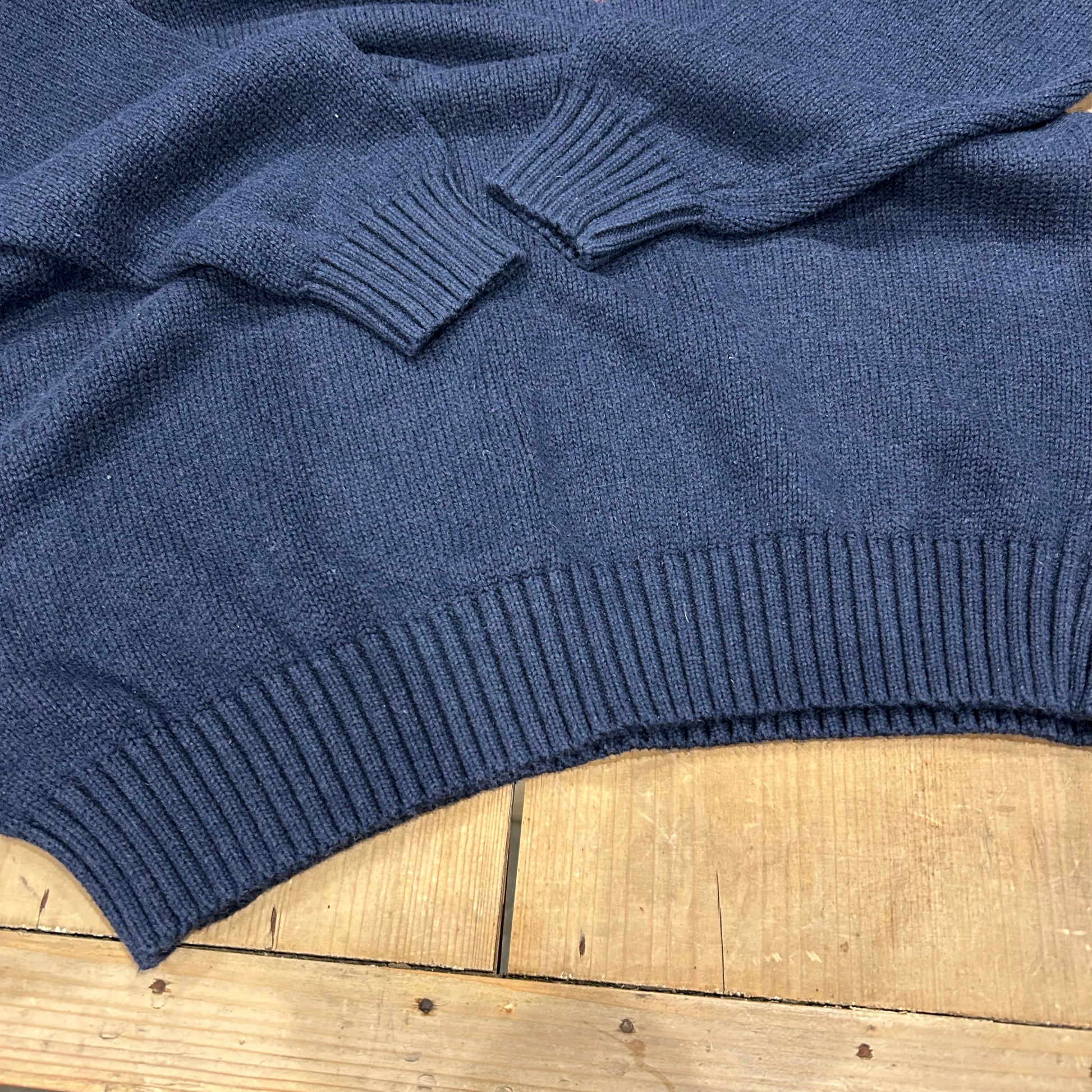 Polo Ralph Lauren ラルフローレン コットンニット 紺(L)/B1414K-SO