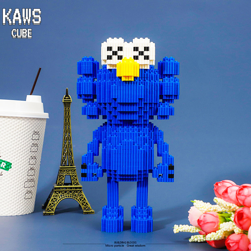 KAWS ブロック Sesame Street ：クッキーモンスター ブルー「141mm