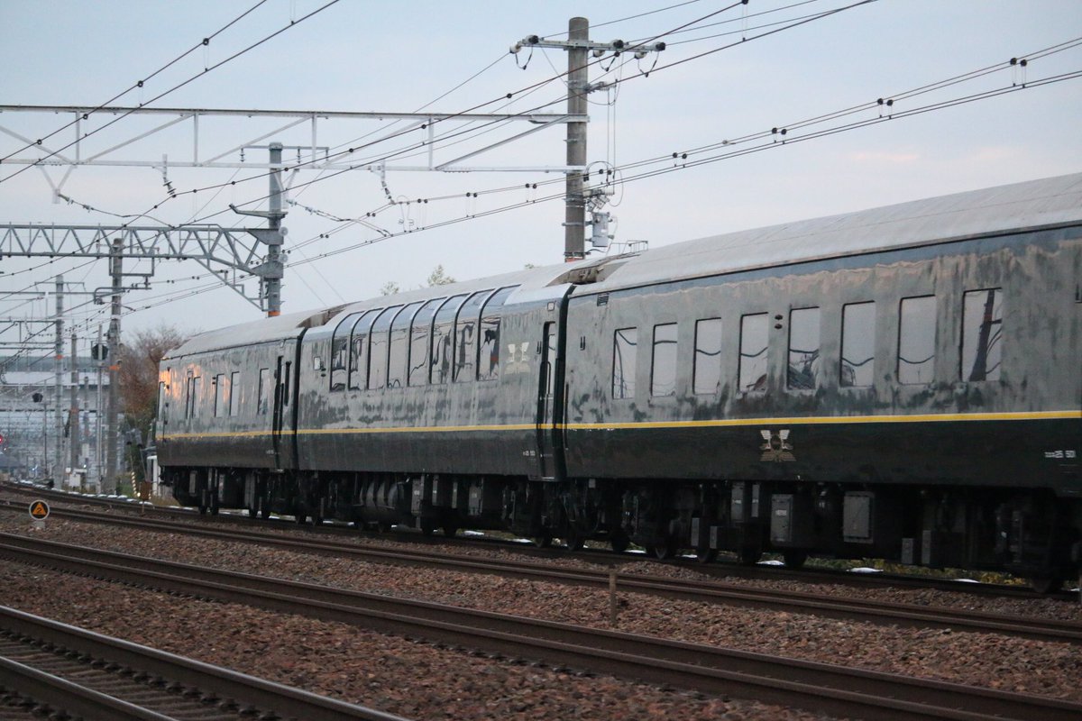 トワイライトエクスプレス廃車回送(EF65-1124＋24系6両)が07:00頃に