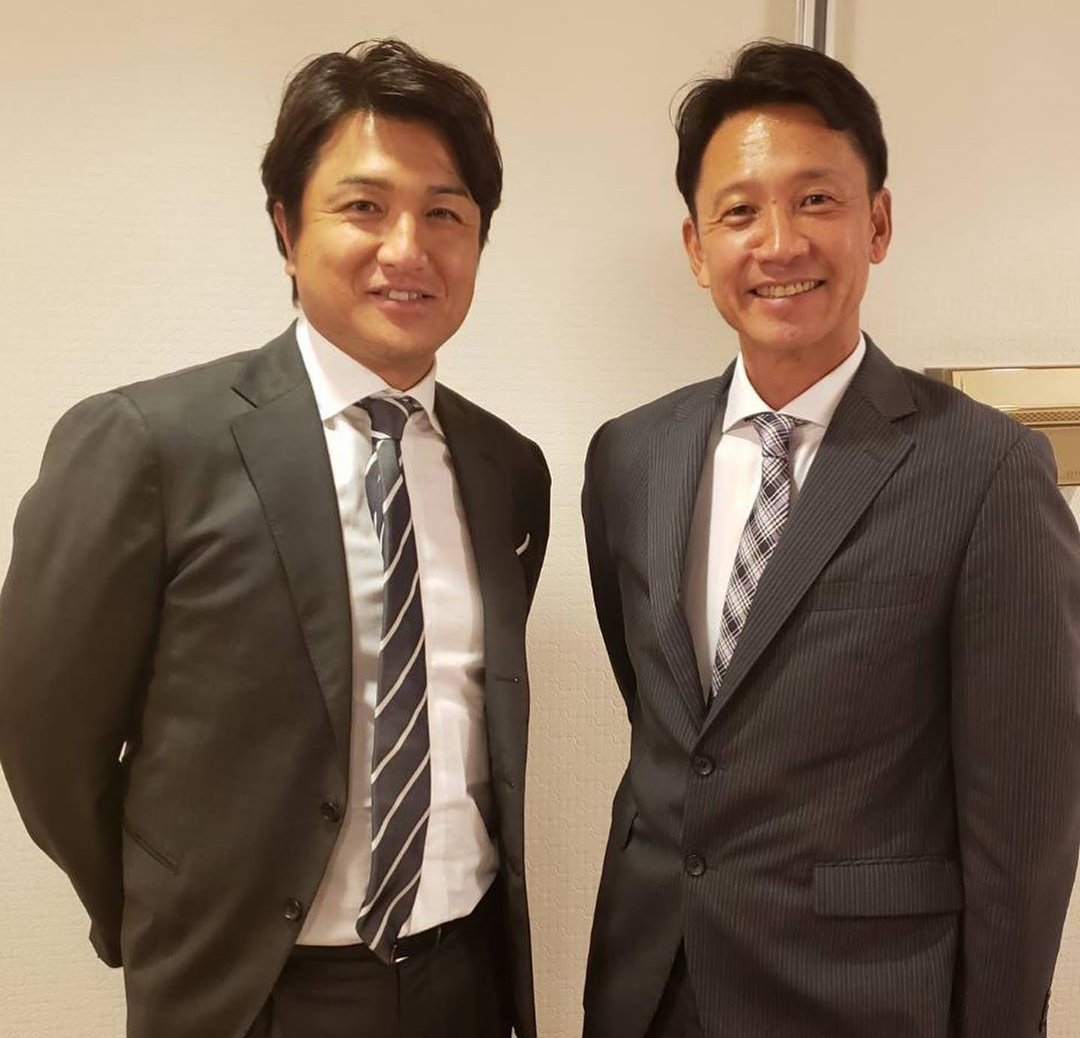 高橋由伸さん BC富山二岡智宏監督のもとを訪問