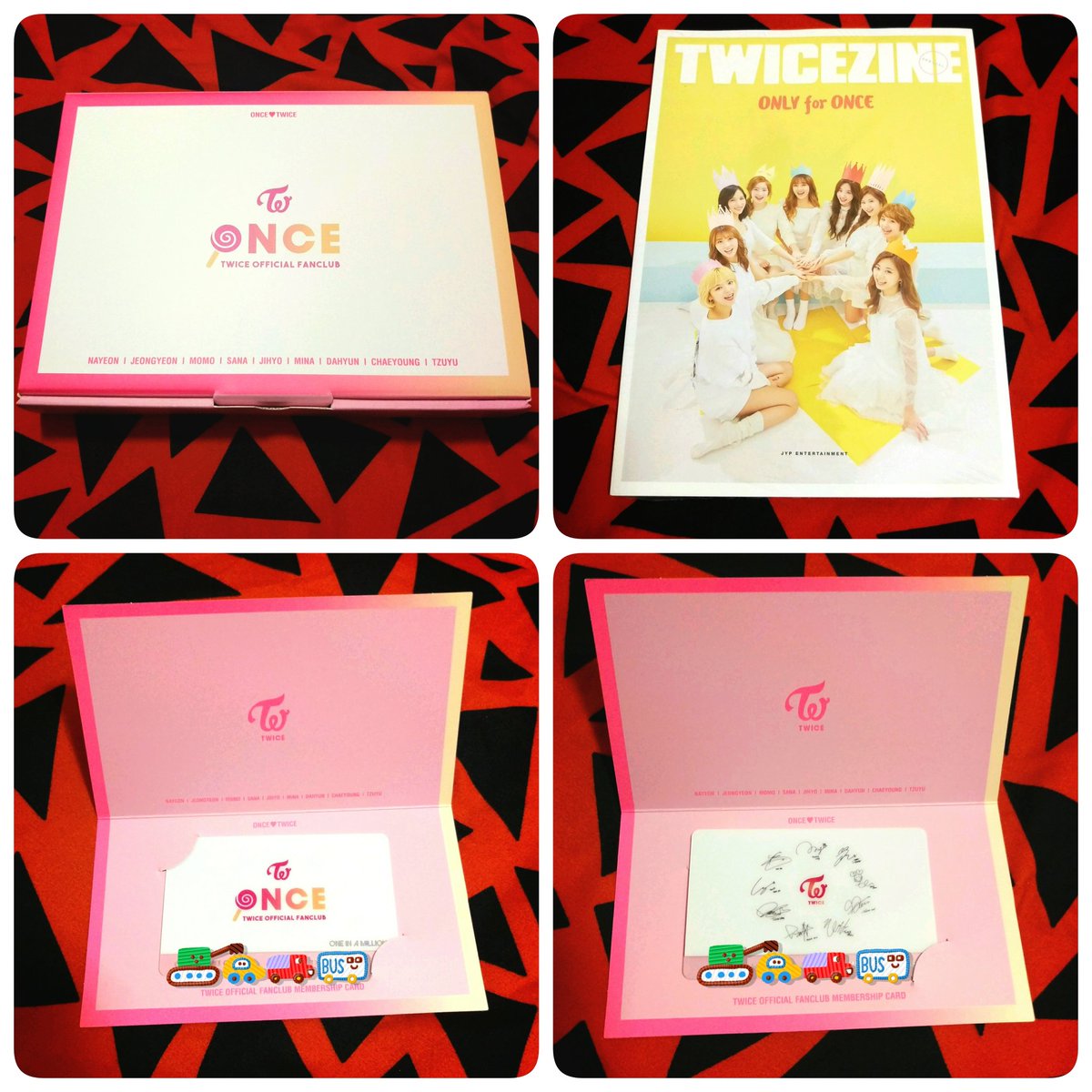 TWICEの韓国ファンクラブの会員証はやっと届いたんだ。 今年の三月に