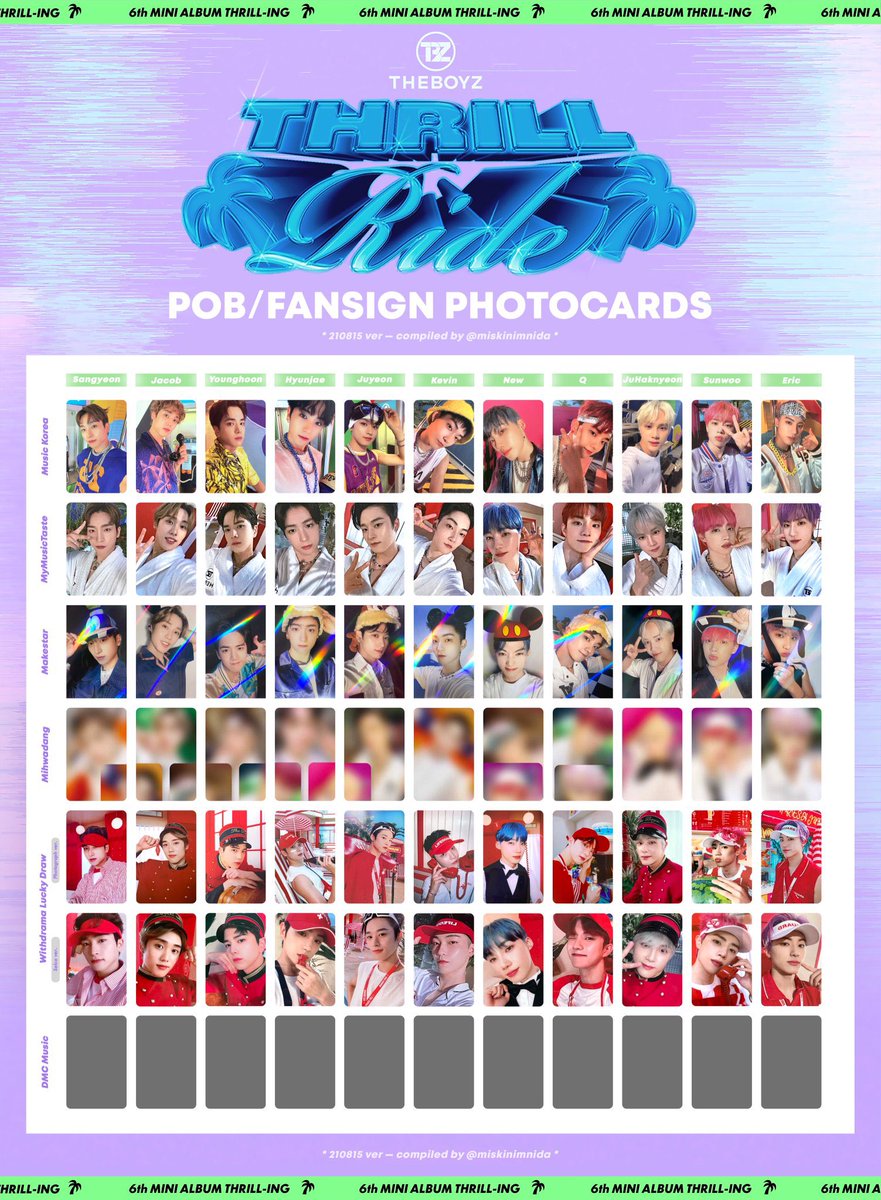 THRILL-ING THEBOYZ ドボイズ トレカ 一覧 リプ欄にメンバーそれぞれ