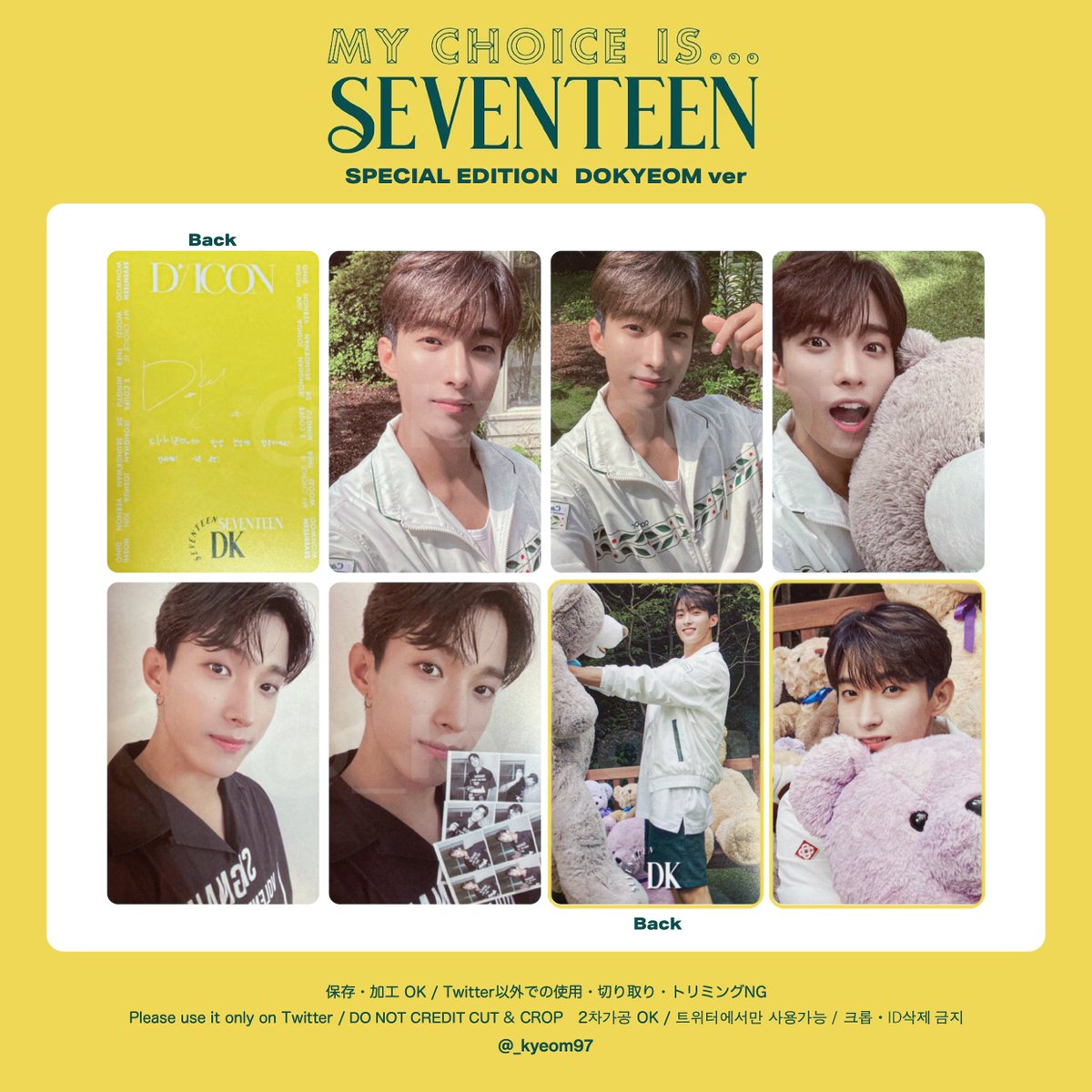 SEVENTEEN セブチ 세븐틴 トレカ 一覧 リスト 디아이콘 포카 모음