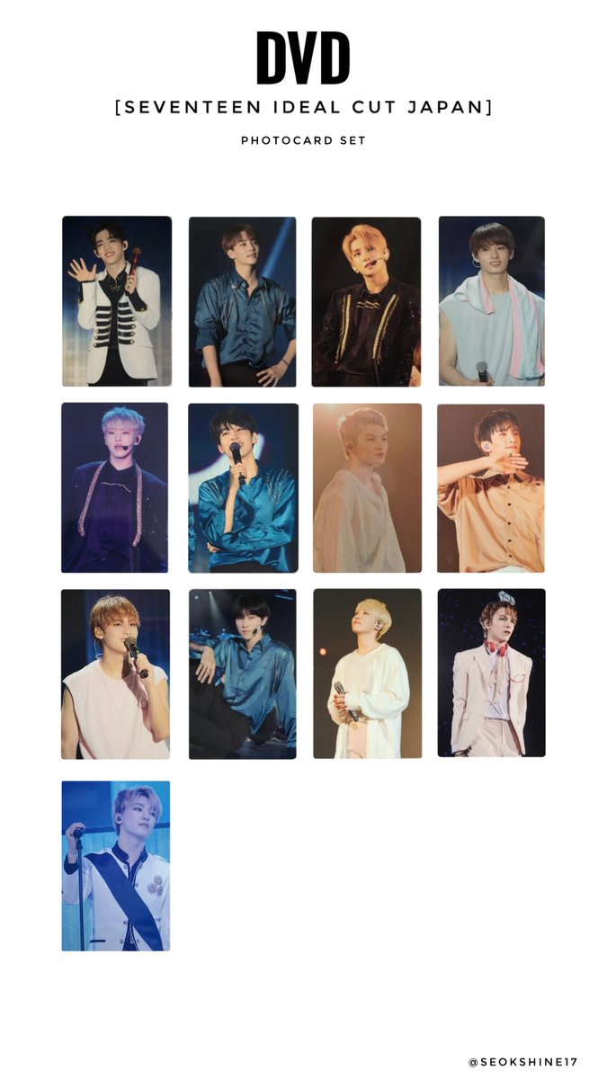 Seventeen Ideal Cut Japan DVD/Blu-Ray Photocard set #SEVENTEEN