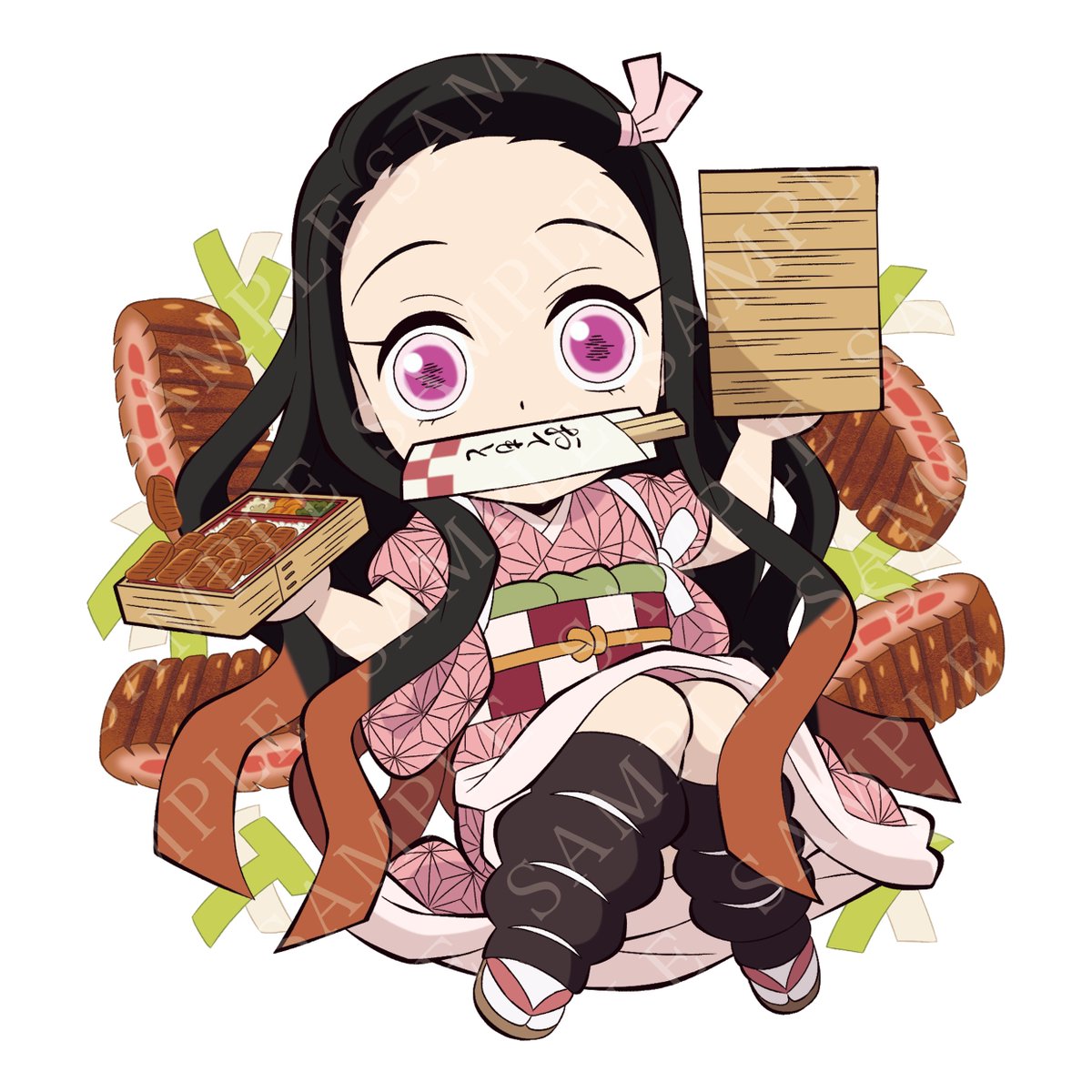 ダイニング　書き下ろしイラスト 竈門禰豆子 鬼滅の刃 スタンディPOP原画版