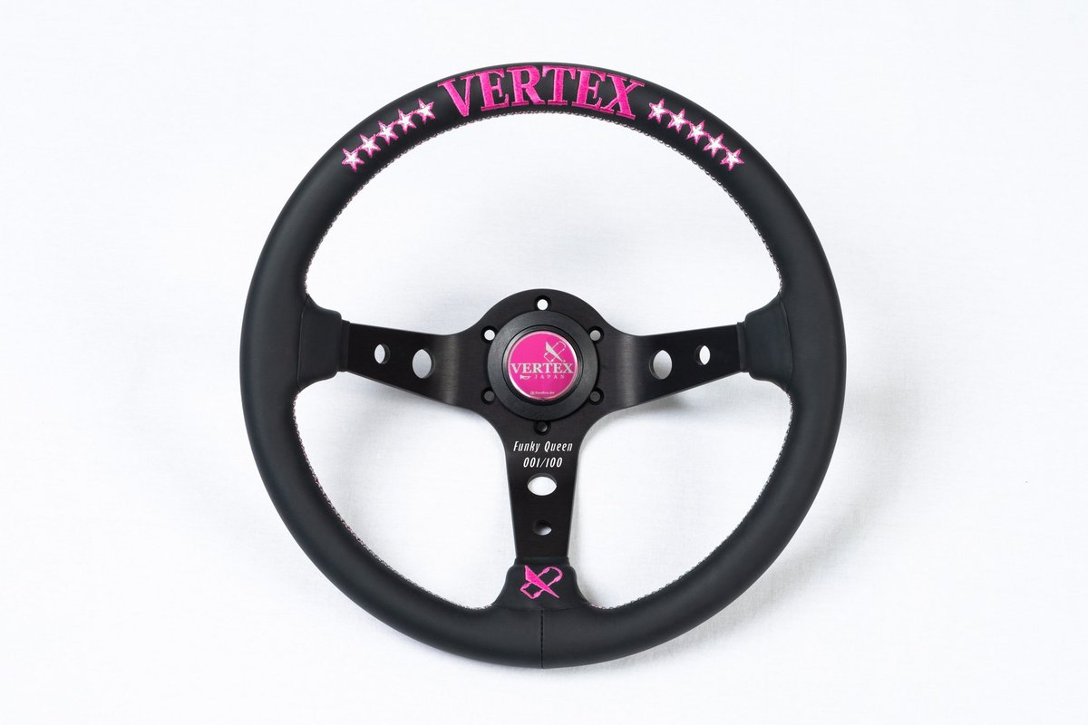 ヴェルテックスタイプVERTEX ピンク ステアリング90mmディープ325mm