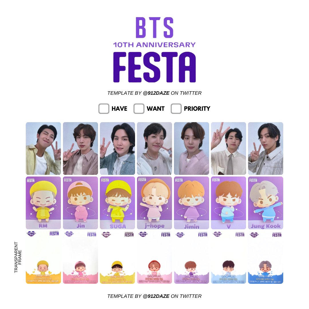 BTS 特典 FESTA ARMY 2023 10周年 ラウンジ トレカ7枚 BTS 特典 FESTA