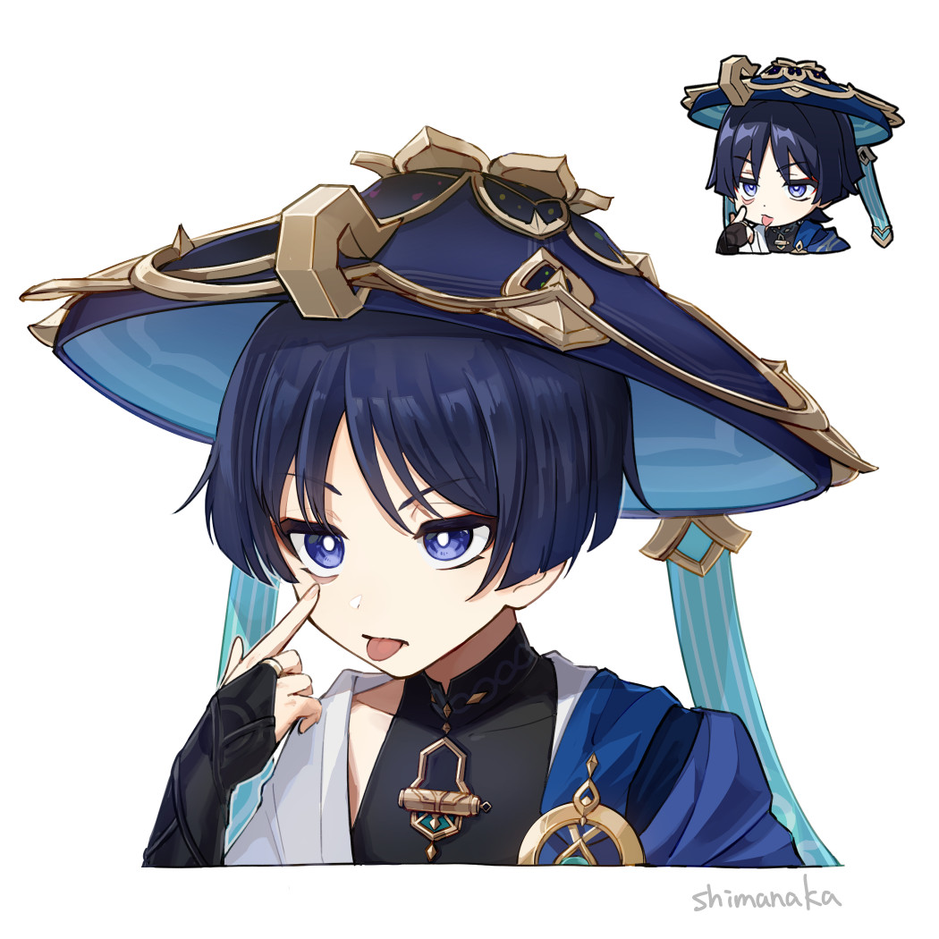 スカラマシュ(原神) 「スタンプ放浪者 #wanderer」|シマナカのイラスト