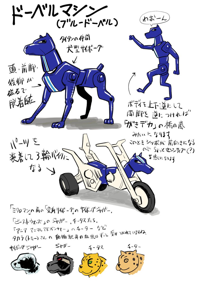 タイタンのサポートをする犬型サイボーグのドーベルマシン。 これも