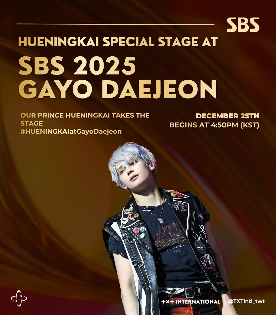 HUENINGKAI は、「2025 SBS歌謡大典」にてZB1のZhang Hao、RIIZEの