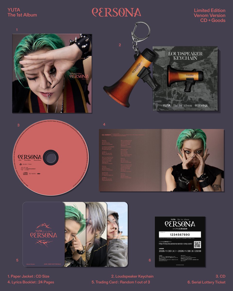 Album Details - [Limited Edition] Venom Version YUTA The 1st Album