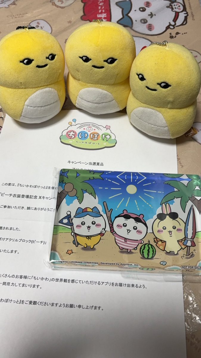 ちいぽけ アクリルブロック キャンペーン当選品 chiikawa ちいかわ