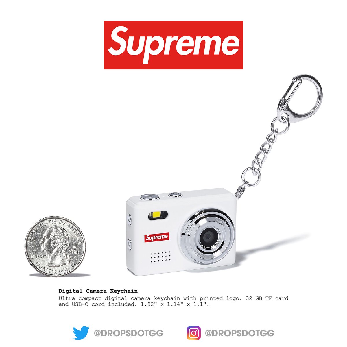 Supreme Digital Camera Keychain releasing tomorrow 📸🔥