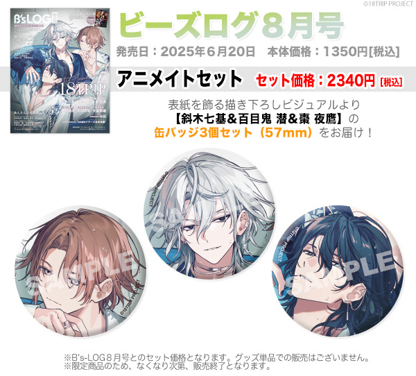 18TRIP エイトリ ビーズログ 缶バッジ 棗夜鷹 10点 18TRIP エイトリ