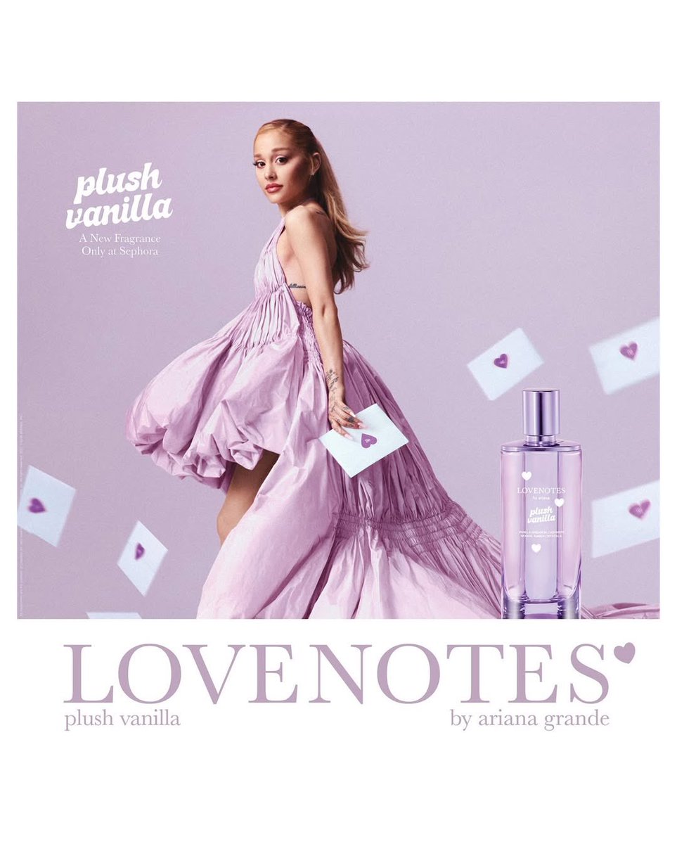 アリアナ・グランデ 新作フレグランス 『lovenotes: plush vanilla』が