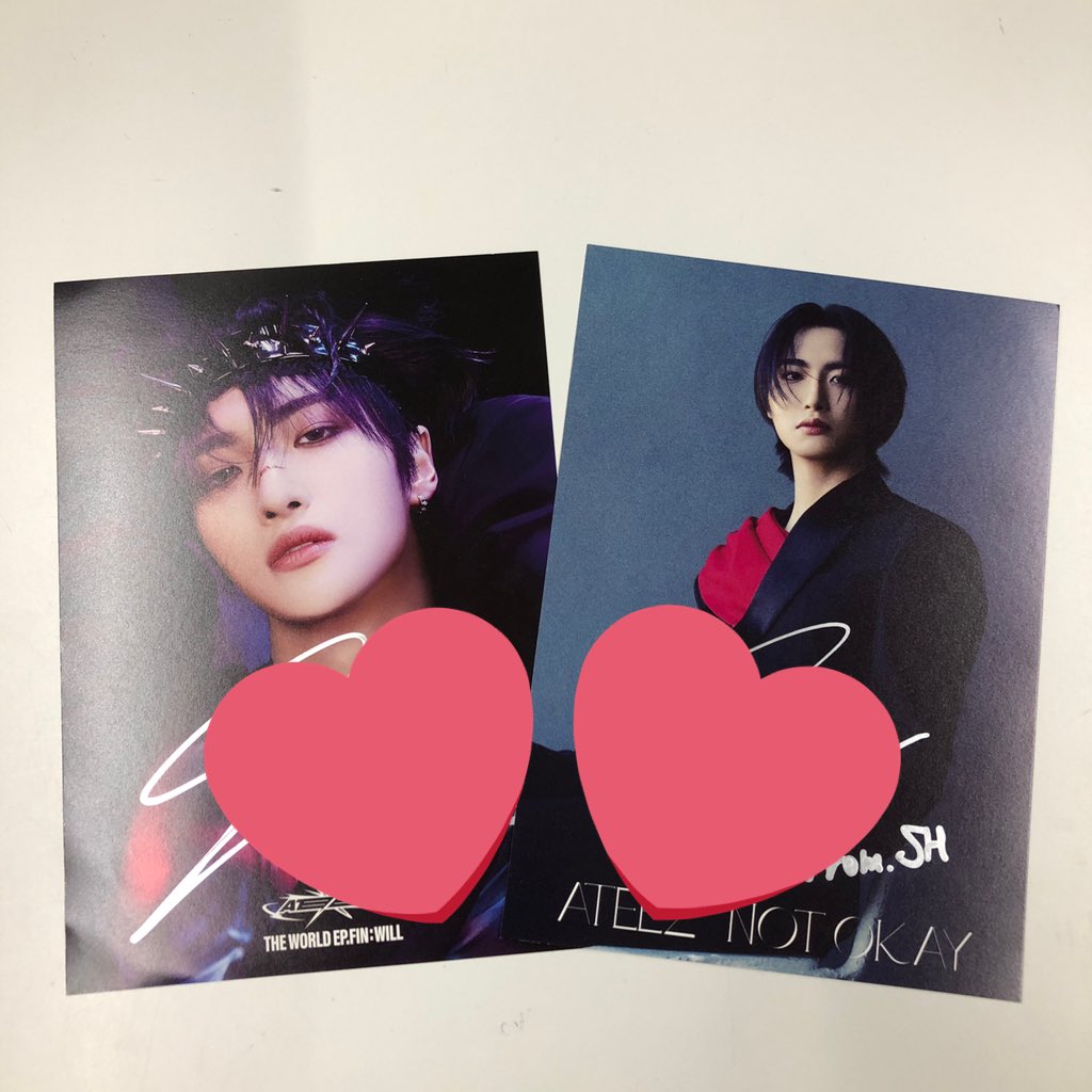 ATEEZ ソンファ 直筆サイン入り当選者ポラロイド ATEEZ ソンファ 直筆