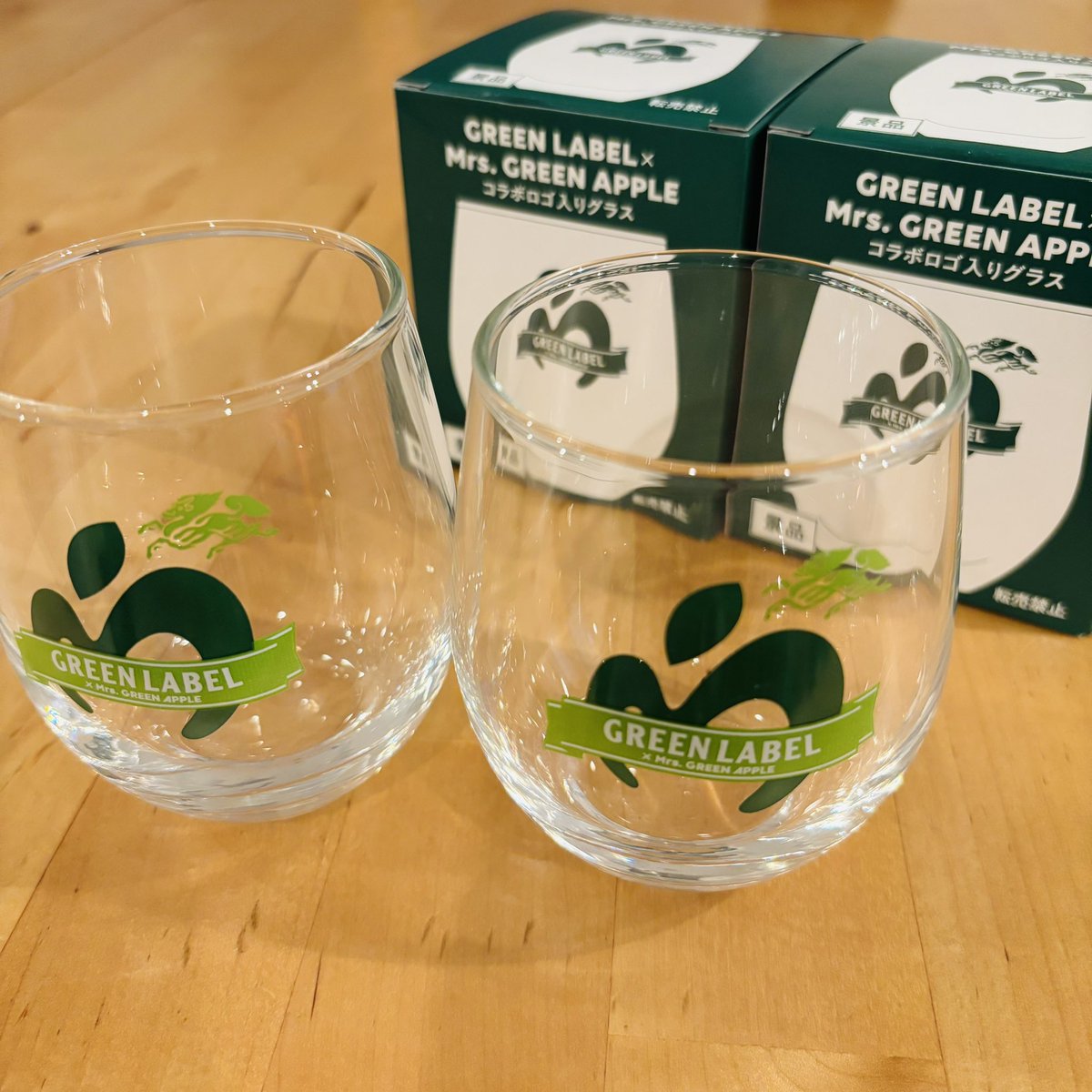 Mrs.GREEN APPLE KIRIN コラボロゴ入GLASS KIRIN Mrs. Green Apple