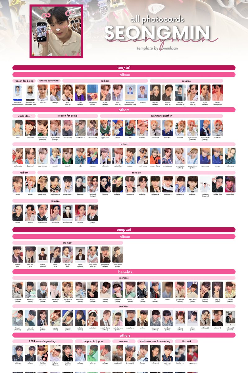 PACT ONE ソンミン TOO トレカ TO1