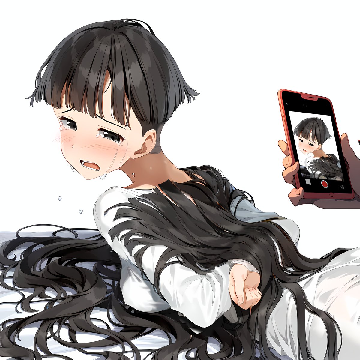 即オチ三コマ #novelai #haircut #断髪