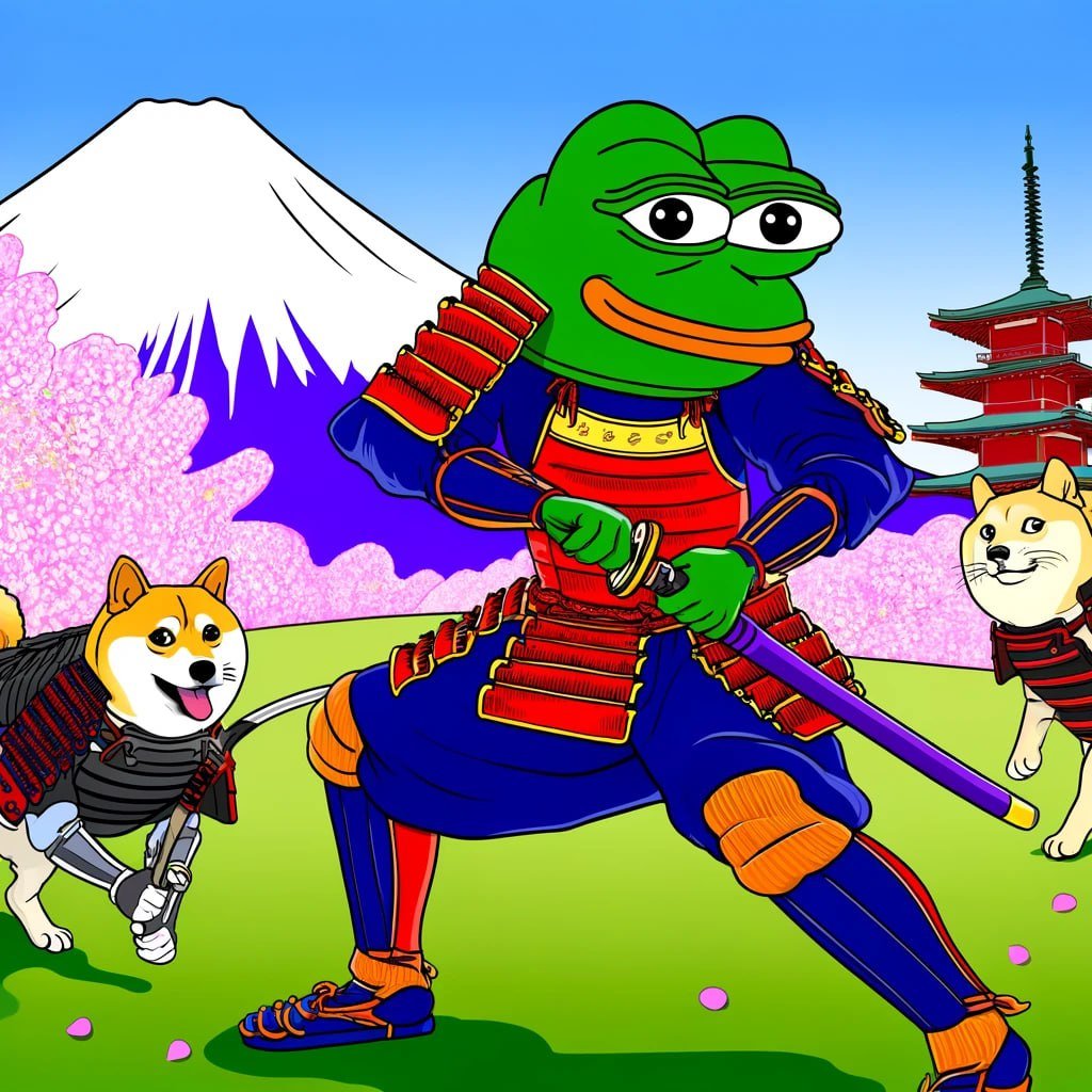 Japanese pepe is a samurai warrior! Let's slice dem jeeteros