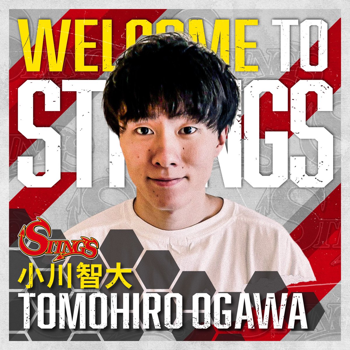 新加入選手のお知らせ🐝】 この度、リベロの #小川智大選手 が #ジェイ