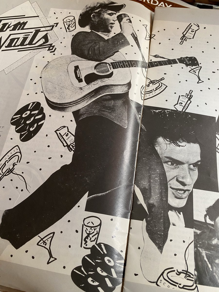 1977年Tom Waits初来日のトムスのパンフレット。ヤギヤスオ氏の