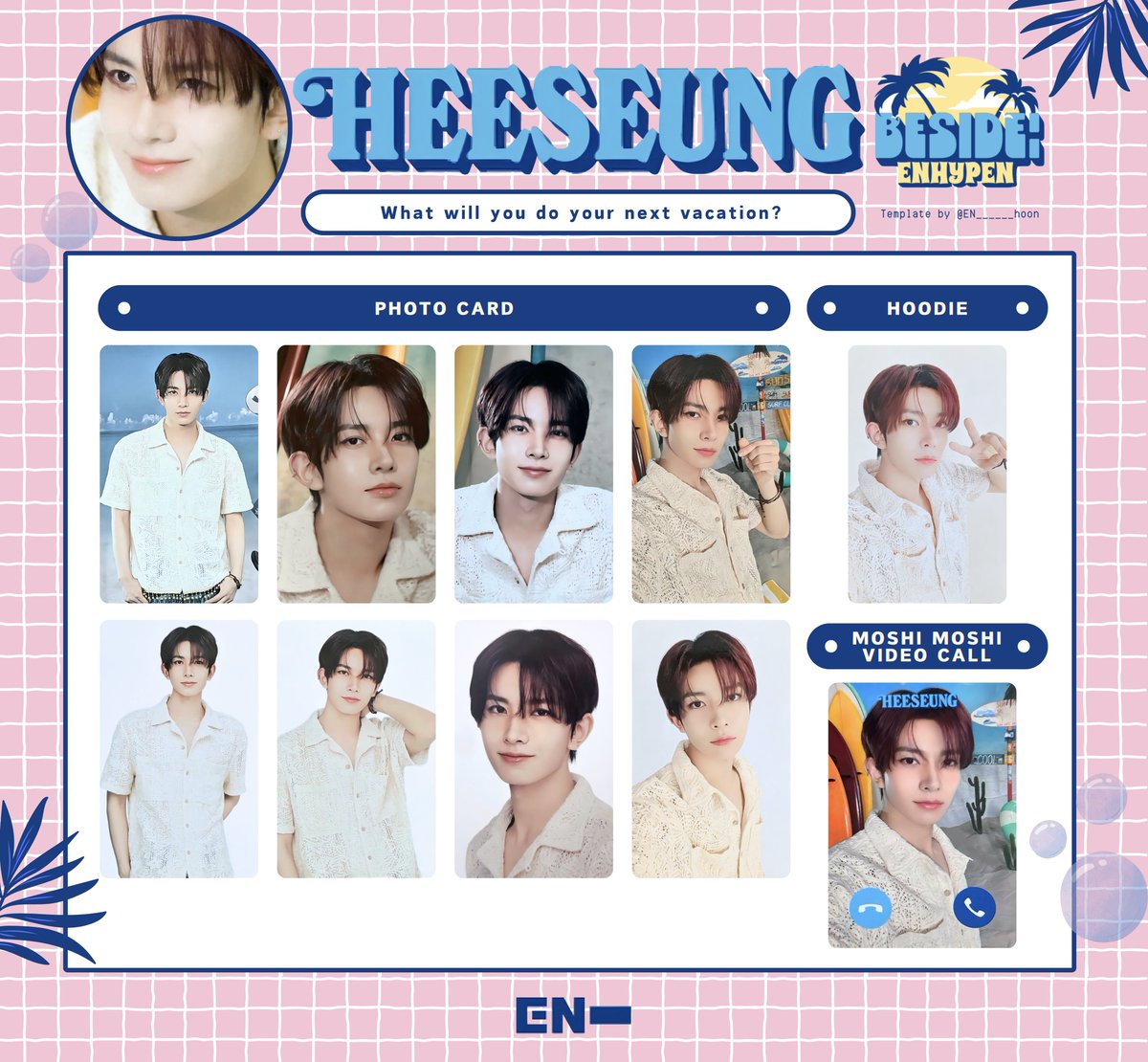 🍥⸝꙳ ⁡ BESIDE:ENHYPEN OFFICIAL MERCHANDISE OT7 JUNGWON ジョン