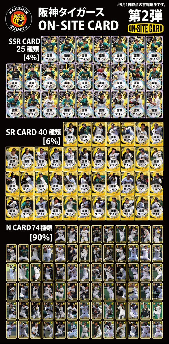 阪神タイガース・オンサイトカード】 長らくお待たせしました🙇 阪神
