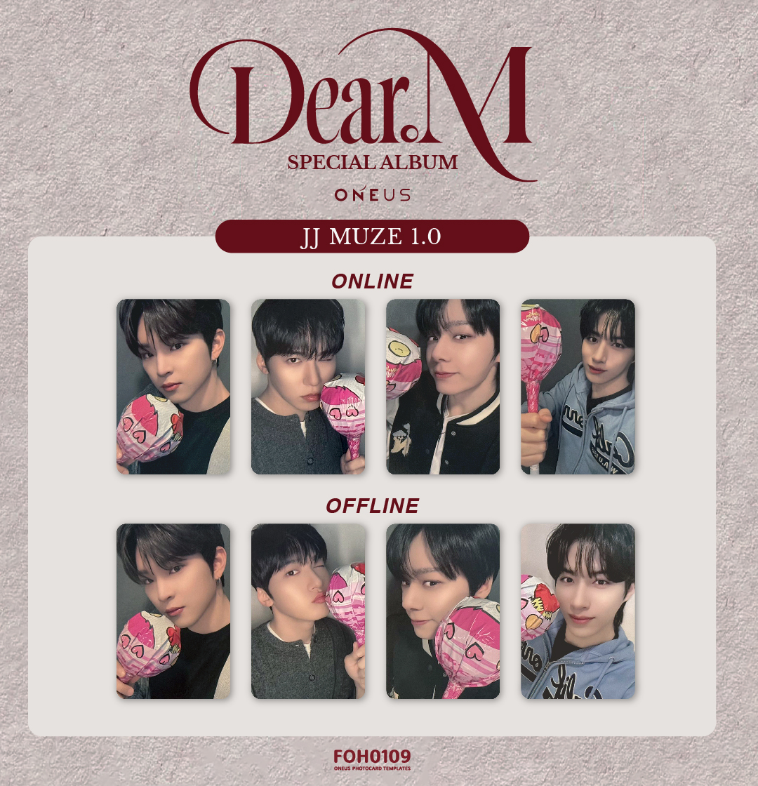 ONEUS Photocard Template Special Album - Dear.M JJ MUZE 1.0 제이