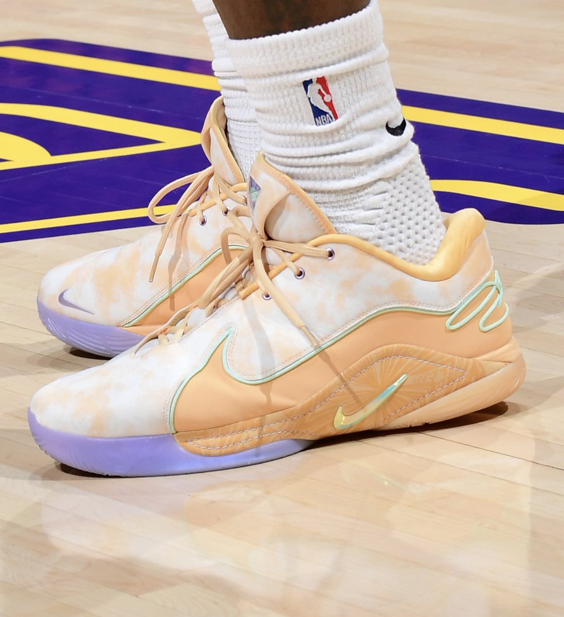 LeBron James debuts the upcoming new NBA socks — featuring Nike's