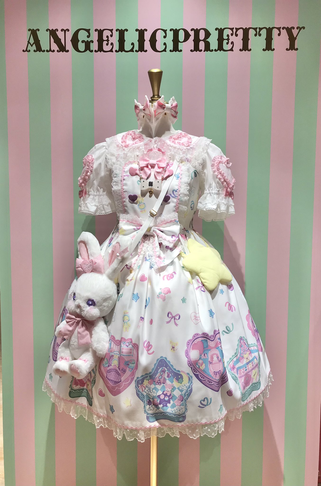 Angelic Pretty Creamy Cherryジャンパースカート+バレッタ - Angelic